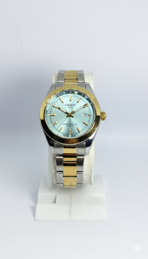 Tissot Powermatic 80 Silicium Automatic Men’s Watch – Blue Dial, Two-Tone Stainless Steel